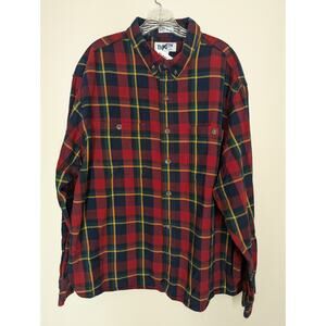 Duluth Free Swingin Flannel Untucked Shirt Red Plaid Mens 2XL Relaxed Fit NEW